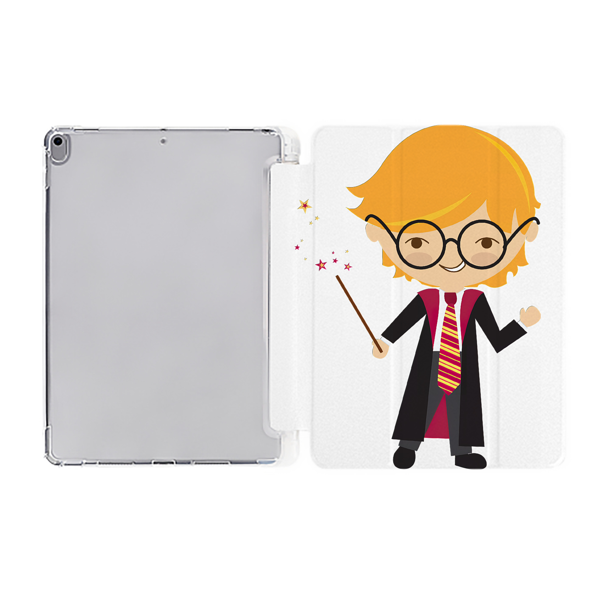 （画像用） Harry Potter ハリー・ポッターシリーズ IPad ケース ペン収納付き 三つ折りスタンド PUレザー×シリコン 対応機種9.5/10.5/10.9インチ